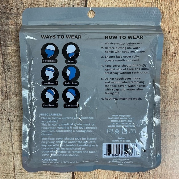 NEW Gaiter Face Covering Headband Face Mask Accessory - Picture 2 of 4